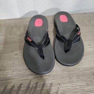 TEVA REFLIP STRAPPY GRADIATE AURA BLACK FLIP FLOPS SANDALS Size 7‎